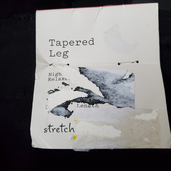 Women's A New Day Pants Size 24 Black Stretch Tapered Leg High Rise Relaxed Fit - Picture 12 of 13